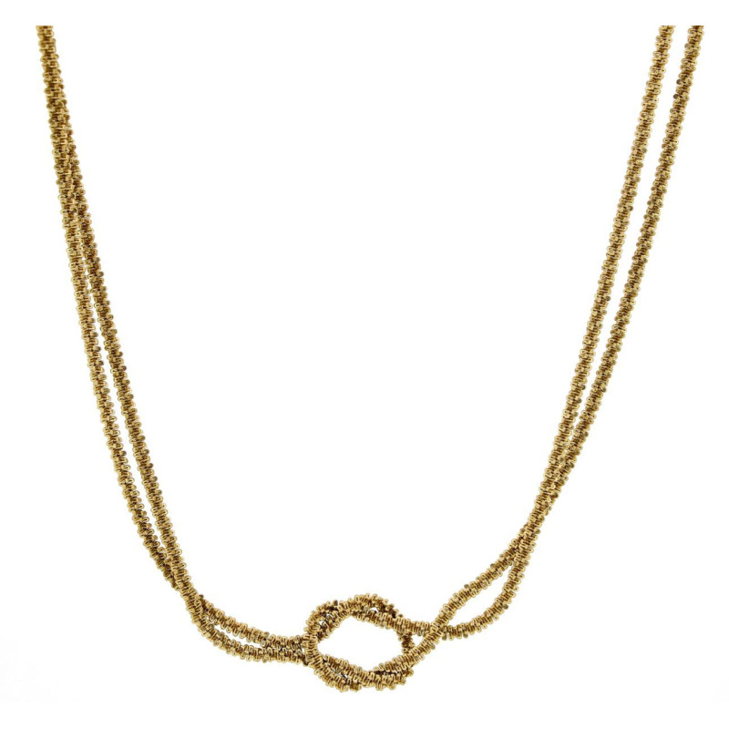 COLLANA NODI CM 32+7  IN ACCIAIO