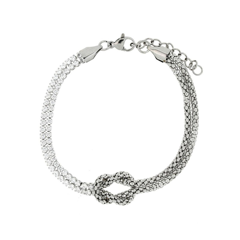 BRACCIALE NODI CM 17+3  IN ACCIAIO