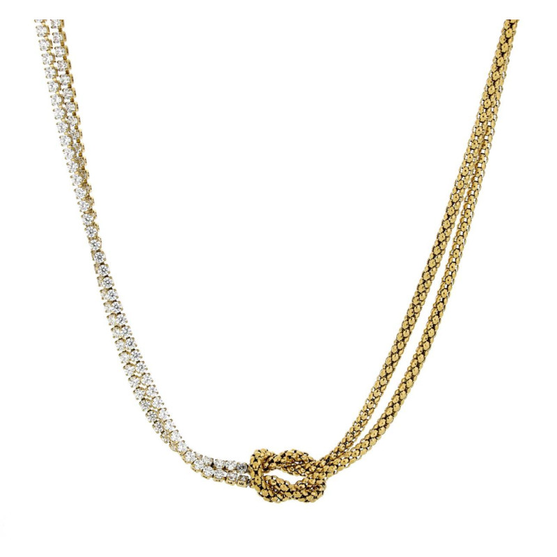 COLLANA NODI CM 32+7  IN ACCIAIO