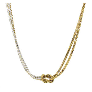 COLLANA NODI CM 32+7  IN ACCIAIO