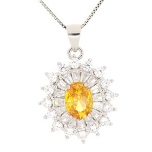 PENDENTE NEW YORK MM 21X17 IN ARGENTO 925 CAT CM 40+5