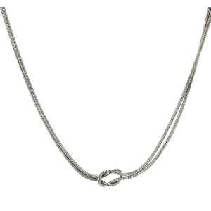 COLLANA "NODI" CM 41+5 IN ACCIAIO