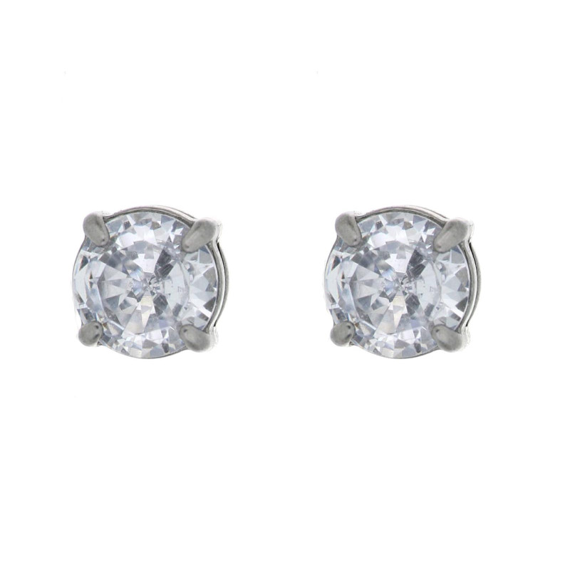 ORECCHINI PUNTO LUCE TONDO MM 5 IN ACCIAIO