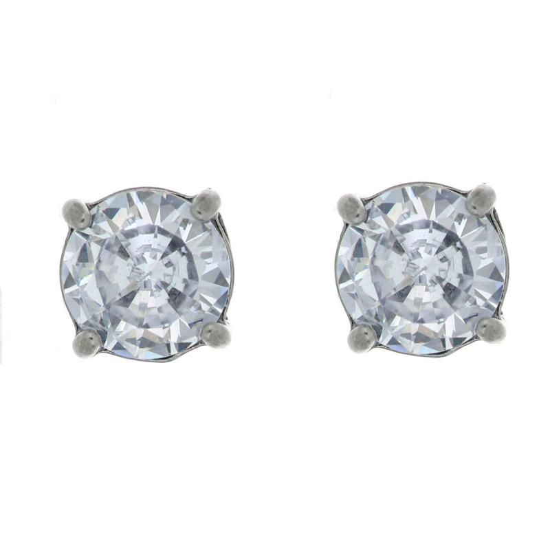 ORECCHINI PUNTO LUCE TONDO MM 6 IN ACCIAIO