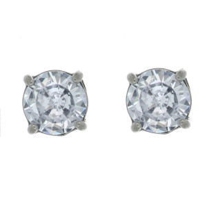 ORECCHINI PUNTO LUCE TONDO MM 6 IN ACCIAIO