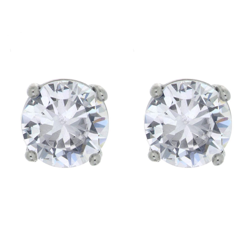 ORECCHINI PUNTO LUCE TONDO MM 7 IN ACCIAIO