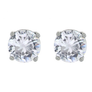 ORECCHINI PUNTO LUCE TONDO MM 7 IN ACCIAIO