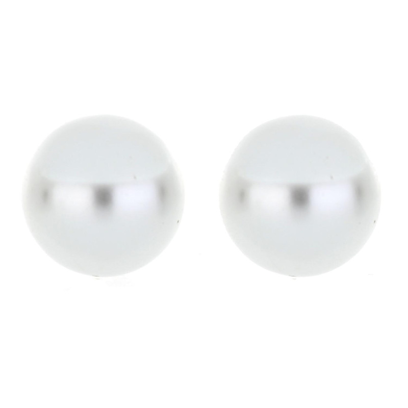 ORECCHINI PUNTO LUCE PERLA MM 10 IN ACCIAIO