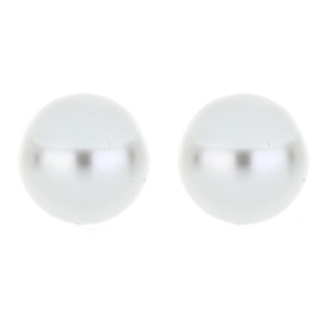 ORECCHINI PUNTO LUCE PERLA MM 10 IN ACCIAIO