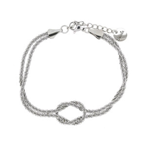 BRACCIALE NODI CM 17+3  IN ACCIAIO
