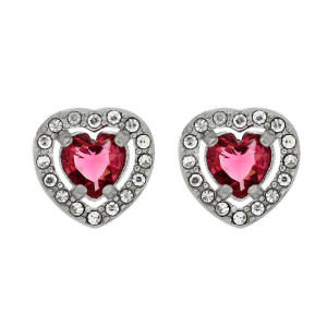 ORECCHINI "INCANTO" CON CUORE MM 10 IN ACCIAIO