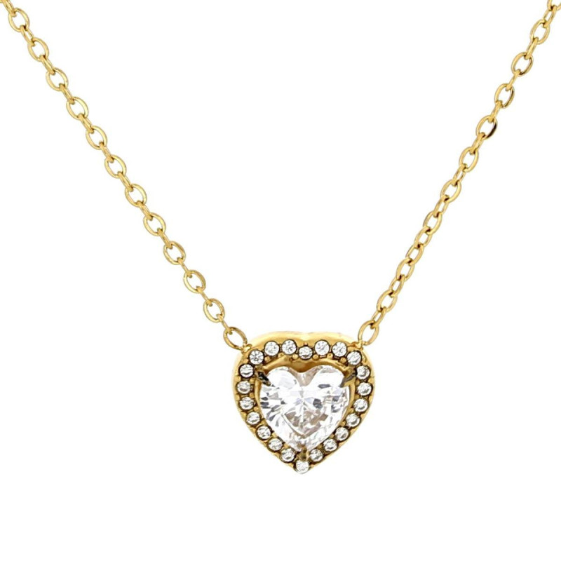 PENDENTE "INCANTO" CUORE CM 40+5 IN ACCIAIO