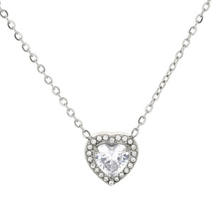 PENDENTE "INCANTO" CUORE CM 40+5 IN ACCIAIO