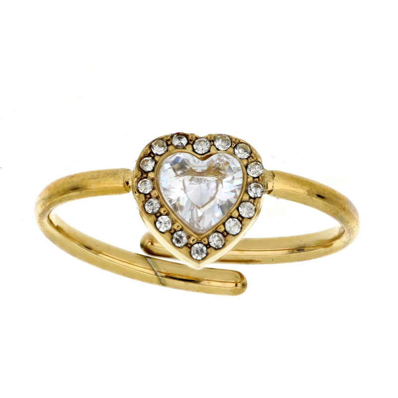 ANELLO "INCANTO" CON CUORE MM 8 IN ACCIAIO