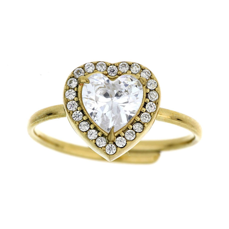 ANELLO "INCANTO" CON CUORE MM 11 IN ACCIAIO