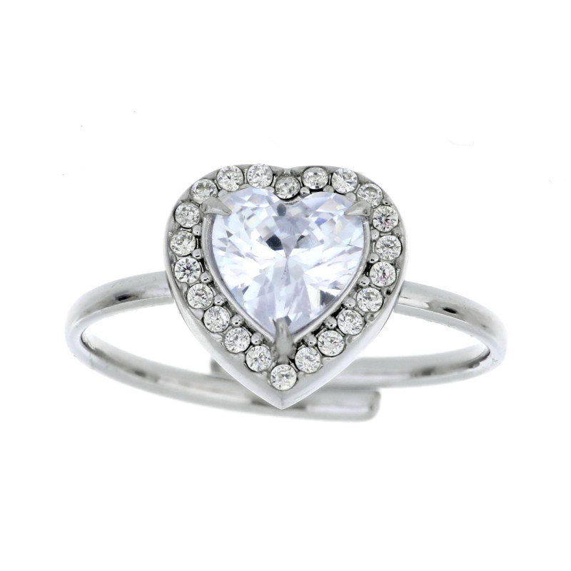 ANELLO "INCANTO" CON CUORE MM 11 IN ACCIAIO