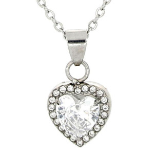 PENDENTE "INCANTO" CUORE CM 40+5 IN ACCIAIO