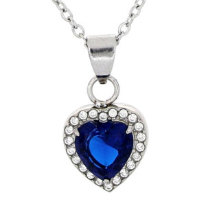 PENDENTE "INCANTO" CUORE CM 40+5 IN ACCIAIO