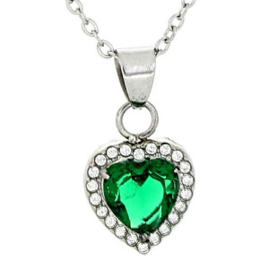 PENDENTE "INCANTO" CUORE CM 40+5 IN ACCIAIO