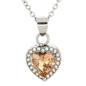 PENDENTE "INCANTO" CUORE CM 40+5 IN ACCIAIO