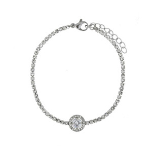 BRACCIALE "INCANTO" TONDO CM 16+3 IN ACCIAIO