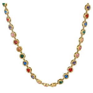 COLLANA CM 42+5 MINERVA IN ACCIAIO MM 8