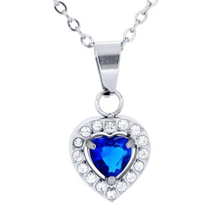 PENDENTE "INCANTO" CUORE CM 40+5 IN ACCIAIO