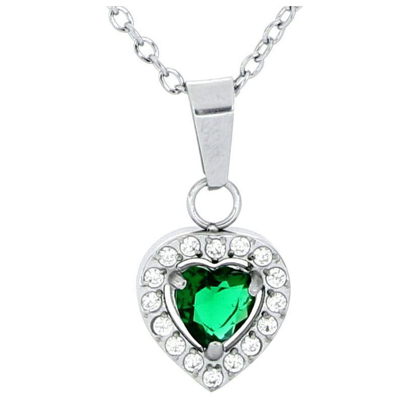 PENDENTE "INCANTO" CUORE CM 40+5 IN ACCIAIO