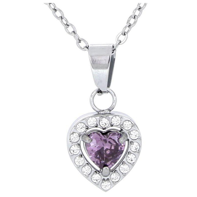 PENDENTE "INCANTO" CUORE CM 40+5 IN ACCIAIO