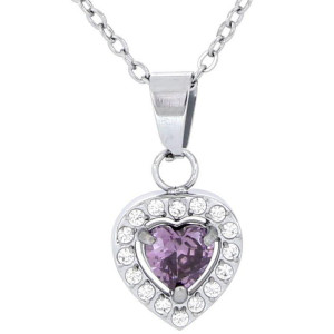 PENDENTE "INCANTO" CUORE CM 40+5 IN ACCIAIO