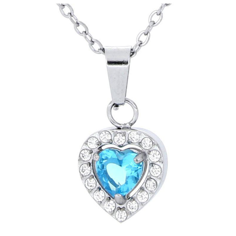 PENDENTE "INCANTO" CUORE CM 40+5 IN ACCIAIO