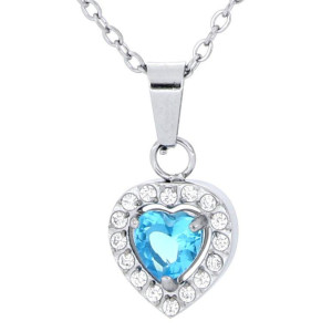 PENDENTE "INCANTO" CUORE CM 40+5 IN ACCIAIO