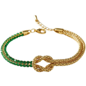 BRACCIALE NODI ZIRCONATI CM 17+3  IN ACCIAIO