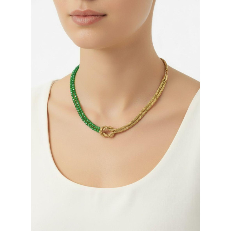 COLLANA NODI CM 32+7  IN ACCIAIO