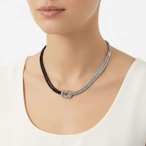 COLLANA NODI CM 32+7  IN ACCIAIO