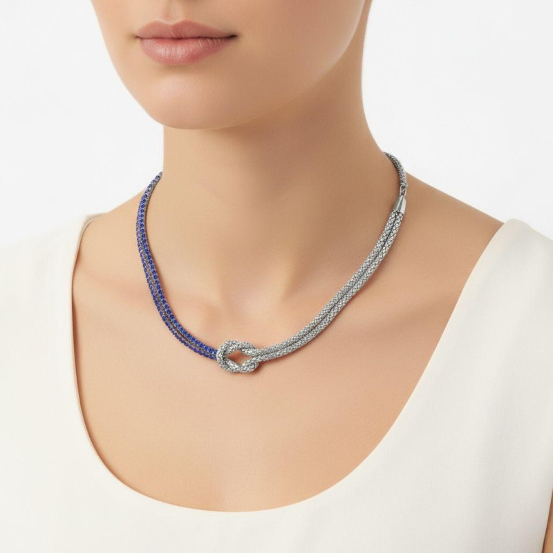 COLLANA NODI CM 32+7  IN ACCIAIO