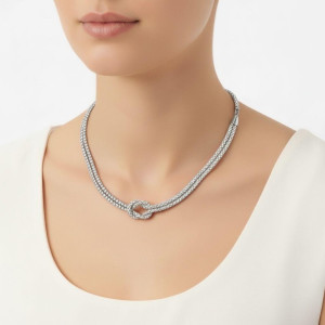 COLLANA NODI CM 32+7  IN ACCIAIO