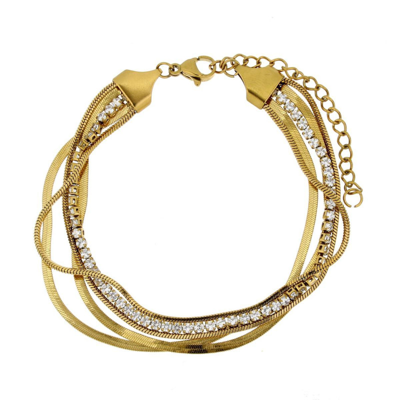 BRACCIALE TENNIS CM 18+3 IN ACCIAIO