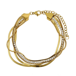 BRACCIALE TENNIS CM 18+3 IN ACCIAIO