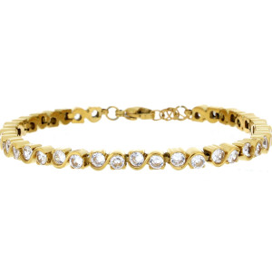 BRACCIALE TENNIS CM 18+3 IN ACCIAIO