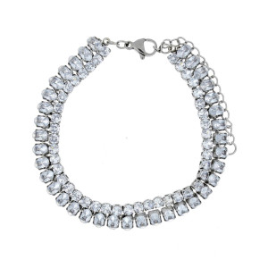 BRACCIALE TENNIS CM 18+3 IN ACCIAIO
