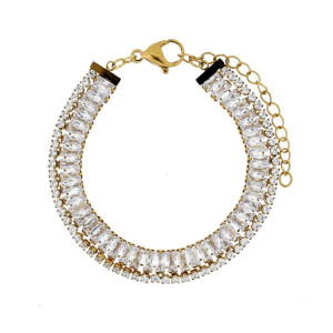 BRACCIALE TENNIS CM 18+3 IN ACCIAIO