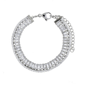 BRACCIALE TENNIS CM 18+3 IN ACCIAIO