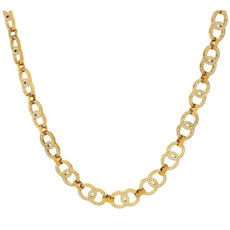 COLLANA "CLIO" MM 40+6 IN ACCIAIO