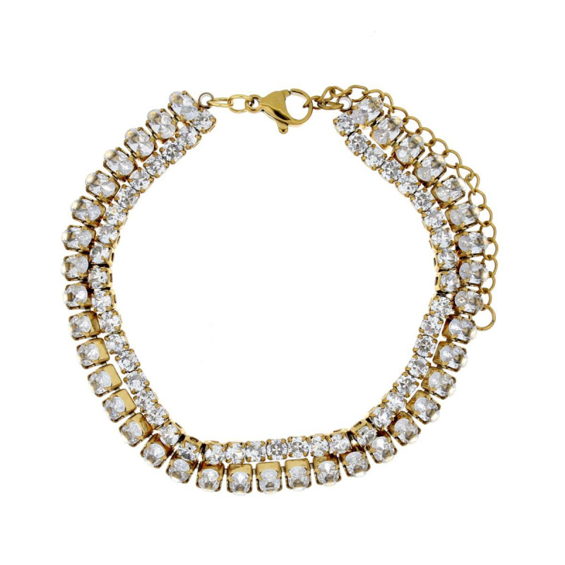 BRACCIALE TENNIS CM 18+3 IN ACCIAIO