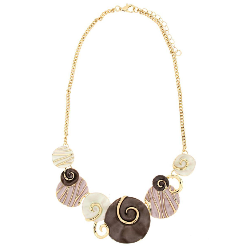 COLLANA ARMONIA CM 42+6 IN OTTONE