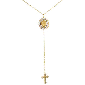 COLLANA ROSARIO CM 40+5 IN ACCIAIO