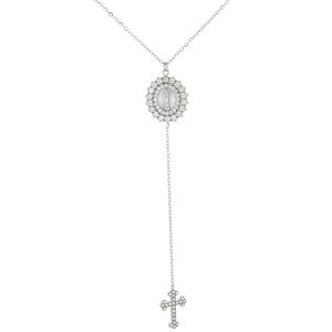 COLLANA ROSARIO CM 40+5 IN ACCIAIO