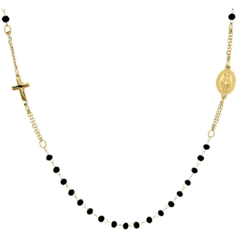 COLLANA ROSARIO CM 46+5 IN ACCIAIO