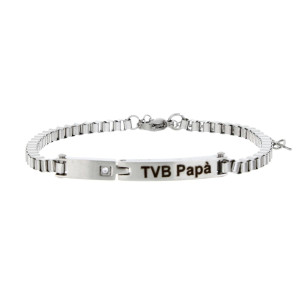 BRACCIALE PAPA' IN ACCIAIO